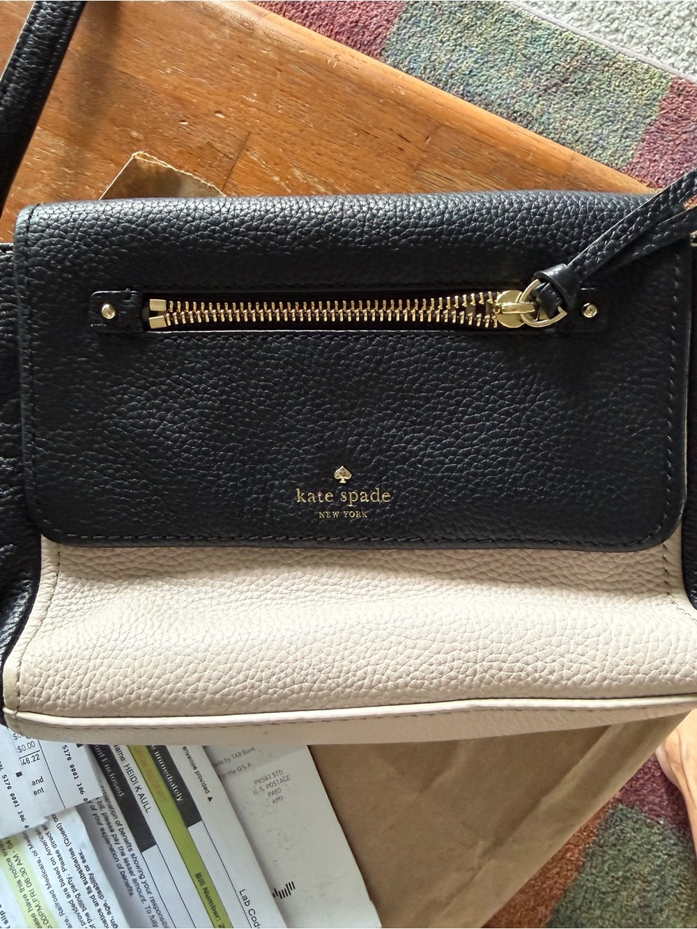 Kate Spade New York Black Blush Pebbled Leather Crossbody Bag